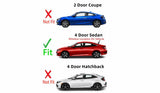 Heated Back Window Back Glass W/O Antenna-Style Compatible with Honda Civic 2016-2021 4-Door Sedan Models