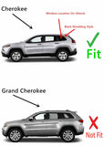 OE Black Moulding Style Privacy Driver Left Side Quarter Window Glass Compatible with Jeep Cherokee 2014-2018 Models (Not For Grand Cherokee)