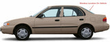 Heated Back Window Back Glass Compatible with Toyota Corolla/Chevrolet Prizm 4 Door Sedan 1998-2002