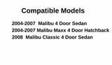 Passenger Right Side Front Door Window Door Glass Compatible with Chevrolet Malibu 2004-2007 / Malibu Classic 2008 Models