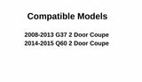 Heated Back Window Back Glass Compatible with Infiniti G37 2008-2013 / Q60 2014-2015 2-Door Coupe Models