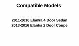 Heated Back Window Back Glass Compatible with Hyundai Elantra 4 Door Sedan/2 Door Coupe 2011-2016 Models
