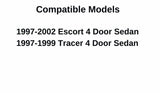 Driver Left Side Rear Vent Window Vent Glass Compatible with Ford Escort 4 Door Sedan 1997-2002 Models/Mercury Tracer 4 Door Sedan 1997-1999 Models