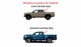 OE Sliding Back Window Glass Without Center Power Slider Compatible with Toyota Tacoma Pickup 2017-2023 Models