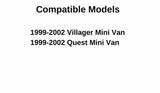 Movable Driver Left Side Quarter Glass Window Compatible with Mercury Villager/Nissan Quest Mini Van 1999-2002 Models