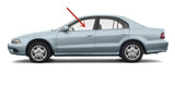 Driver Left Side Front Door Window Door Glass Compatible with Mitsubishi Galant 1999-2003 Models
