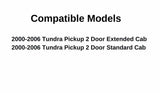 Passenger Right Side Door Window Door Glass Compatible with Toyota Tundra Pickup Extended/Standard Cab 2000-2006 Models