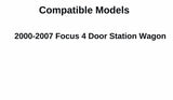 Driver Left Side Quarter Glass Window Compatible with Ford Focus 4 Door Wagon 2000-2007 Models