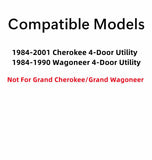 Driver Left Side Rear Vent Window Vent Glass Compatible with Jeep Cherokee 1984-2001 / Wagoneer 1984-1990 4-Door Models