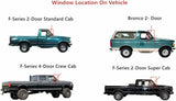 Passenger Right Side Front Vent Window Vent Glass Compatible with Ford Bronco/F150/F250/F350 1992-1997 Models