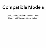 Heated Back Window Back Glass Compatible with Hyundai Accent / Dodge Verna 4-Door Sedan 2003-2005 Models