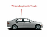 Passenger Right Side Rear Door Window Door Glass Compatible with Mercedes Benz C230 C240 C320 C32AMG C55AMG 4 Door Sedan 2001-2005 Models