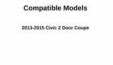 Heated Back Window Back Glass Compatible with Honda Civic 2 Door Coupe 2013-2015 Models