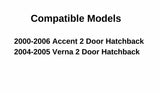 Passenger Right Side Door Window Door Glass Compatible with Hyundai Accent/Dodge Verna 2 Door Hatchback 2000-2006 Models