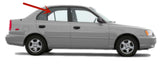 Passenger Right Side Rear Door Window Door Glass Compatible with Dodge Verna 4 Door Sedan 2004-2005 Models