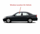 Driver Left Side Front Door Window Door Glass Compatible with Honda Civic 4 Door Sedan 2001-2005 Models