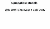OEM Passenger Right Side Quarter Window Quarter Glass Compatible with Buick Rendezvous 2002-2007 Models