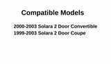 Driver Left Side Door Window Door Glass Compatible with Toyota Solara 1999-2003 Models