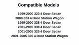 Passenger Right Side Front Door Window Door Glass Compatible with BMW 323i 328i 1999-2000 4 Door Models/ 325i 325xi 330i 330xi 2001-2005 4 Door Models