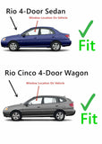 Driver Left Side Front Door Window Door Glass Compatible with Kia Rio / Rio Cinco 2001-2005 Models