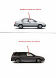 Passenger Right Side Front Door Window Door Glass Compatible with Mitsubishi Lancer 2002-2007 Models