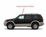Driver Left Side Front Door Window Door Glass Compatible with Mitsubishi Montero 2001-2006 Models