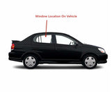 Passenger Right Side Rear Door Window Door Glass Compatible with Toyota Echo 4 Door Sedan 2000-2005 Models