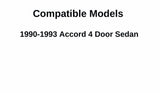Driver Left Side Rear Vent Window Vent Glass Compatible with Honda Accord 4 Door Sedan 1990-1993 Models