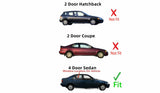 Passenger Right Side Rear Door Window Door Glass Compatible with Honda Civic 4 Door Sedan 1992-1995 Models