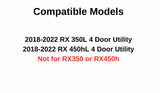 Driver Left Side Rear Door Window Door Glass Compatible with Lexus RX350L RX450hL 2018-2022 Models