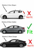 Driver Left Side Rear Door Window Door Glass Compatible with Hyundai Elantra 4 Door Sedan 2011-2016 Models
