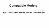 Driver Left Side Door Glass Compatible with Volkswagen New Beetle 2 Door Convertible 2003-2010 Models