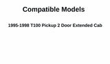 Driver Left Side Quarter Glass Quarter Window Movable Compatible with Toyota T100 Pickup 2 Door Extended Cab 1995-1998 Models