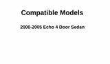 Driver Left Side Rear Vent Window Vent Glass Compatible with Toyota Echo 4 Door Sedan 2000-2005 Models