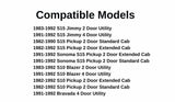 Driver Left Side Front Door Window Door Glass Compatible with Chevrolet S10 Pickup/S10 Blazer/GMC S15/Sonoma S15 Pickup/Oldsmobile Bravada 1982-1992 Models