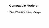 Driver Left Side Front Door Window Door Glass Compatible with Mazda RX8 2 Door Coupe 2004-2008 Models