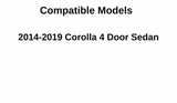 Driver Left Side Rear Door Window Door Glass Compatible with Toyota Corolla 4 Door Sedan 2014-2019 Models