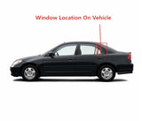 Driver Left Side Rear Vent Window Vent Glass Compatible with Honda Civic 4 Door Sedan 2001-2005 Models