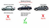 Driver Left Side Rear Door Window Door Glass Compatible with Volkswagen Jetta 2006-2010 / Jetta (New) 2005 / GLI 2008-2010 4 Door Sedan Models