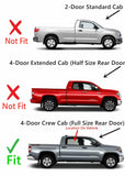 Driver Left Side Rear Door Window Door Glass Compatible with Toyota Tundra Pickup 4 Door Crew Cab 2007-2021 Models