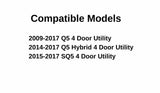 Passenger Right Side Rear Door Window Door Glass Compatible with Audi Q5 / SQ5 2009-2017 Models