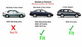 Passenger Right Side Front Door Window Door Glass Compatible with Volkswagen Jetta 2006-2010 / Jetta (New) 2005 / GLI 2008-2010 4 Door Sedan Models / Jetta 4 Door Wagon 2008-2014