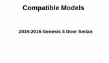 Driver Left Side Front Door Window Door Glass Compatible with Hyundai Genesis 4 Door Sedan 2015-2016 Models