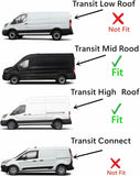 Tempered Driver Left Side Quarter Window Quarter Glass Compatible with Ford Transit Long Wheel Base Mid-Roof & High-Roof Van 2015-2025 Models (Not For Low-Roof)
