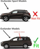 Black Moulding Driver Left Side Quarter Window Quarter Glass Compatible with Mitsubishi Outlander 2007-2013 Models
