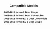 Passenger Right Side Door Window Door Glass Compatible with Smart fortwo 2008-2015 Models