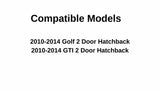 Passenger Right Side Door Window Door Glass Compatible with Volkswagen Golf / GTI 2 Door Hatchback 2010-2014 Models