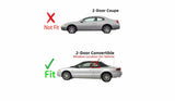 OEM Driver Left Side Quarter Window Quarter Glass Compatible with Chrysler Sebring 2 Door Convertible 1997-2006 Models
