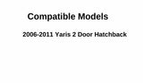 Passenger Right Side Door Window Door Glass Compatible with Toyota Yaris 2 Door Hatchback 2006-2011 Models