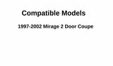 Passenger Right Side Door Window Door Glass Compatible with Mitsubishi Mirage 2 Door Coupe 1997-2002 Models